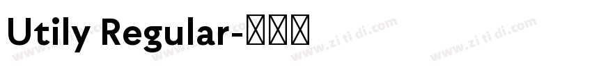 Utily Regular字体转换